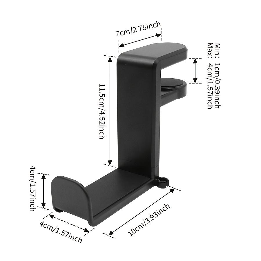 Under-Desk No-Drill Headphone Stand 360-Degree Swivel Headphone Hanger Foldable Headphone Holder чёрный