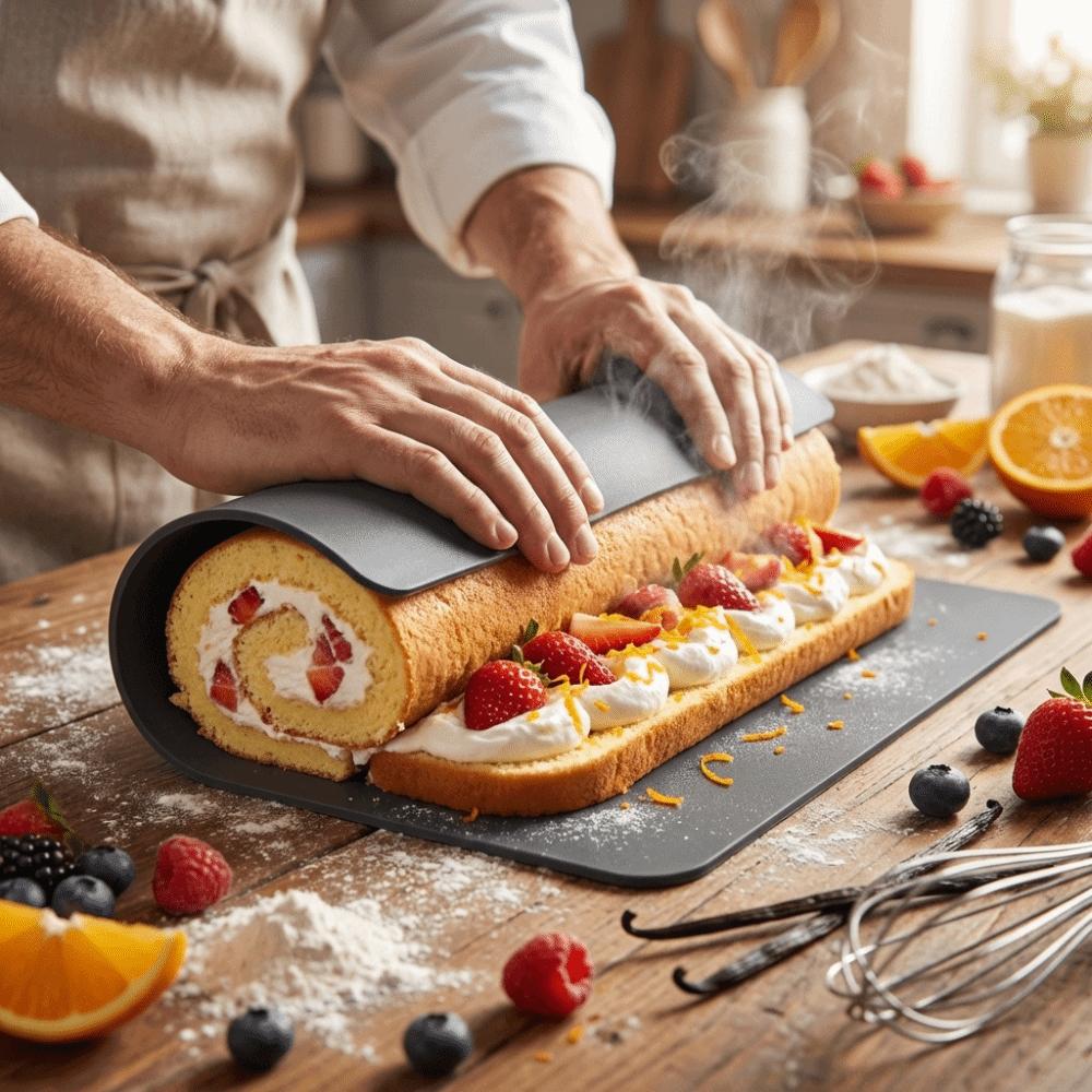 Silicone Cake Roll Pad 40cmx30cm Macaron Swiss Roll Mat Silicone Baking Mat  Professional Bakery