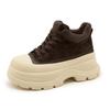 Hoge casual schoenen herfst en winter nieuw dikke zool kleine fleece lichtgewicht board schoenen