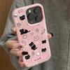 Cute Black Cat Applies To Apple iPhone17 Pro Mobile Phone Case 15/16 Meteorite 13 Folds 12 Three-dimensional Patterns 14 Women
