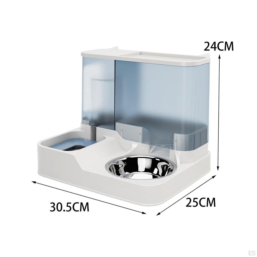 Pet Feeding System with Stainless Steel Bowls - Design, Easy Access