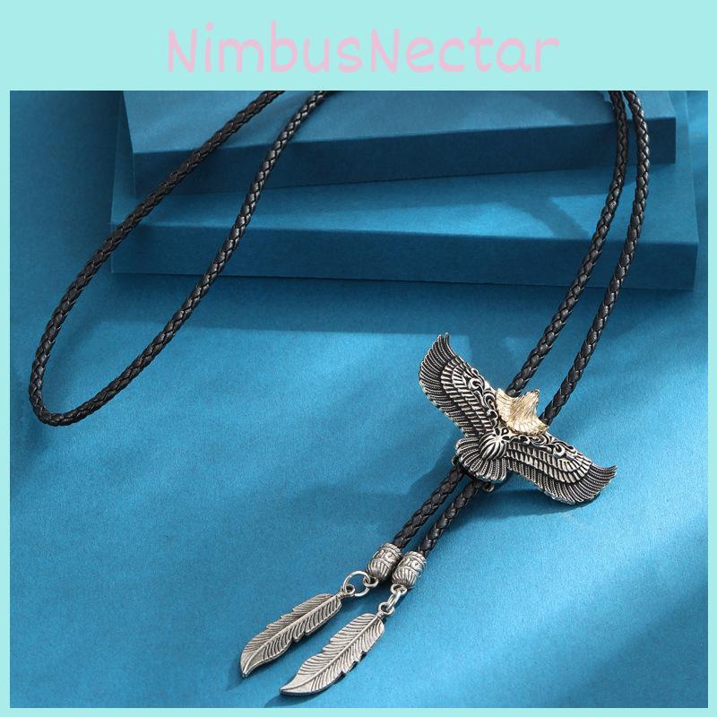 Stylish Animal Design Bolo Tie Featuring An Elegant Eagle Perfect For Western Fashion Lovers