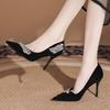 2026 Women's Spring New Sexy Pointed Designer High Heels Elegant Dress Party Comfortable Lightweight Single Shoes Plus Size