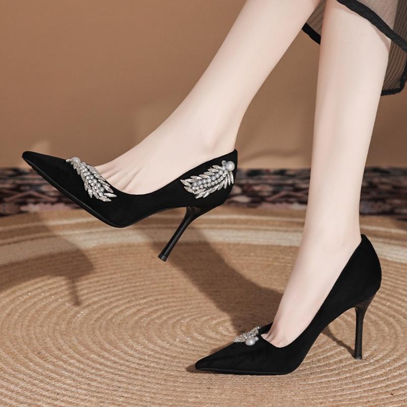 2026 Women's Spring New Sexy Pointed Designer High Heels Elegant Dress Party Comfortable Lightweight Single Shoes Plus Size