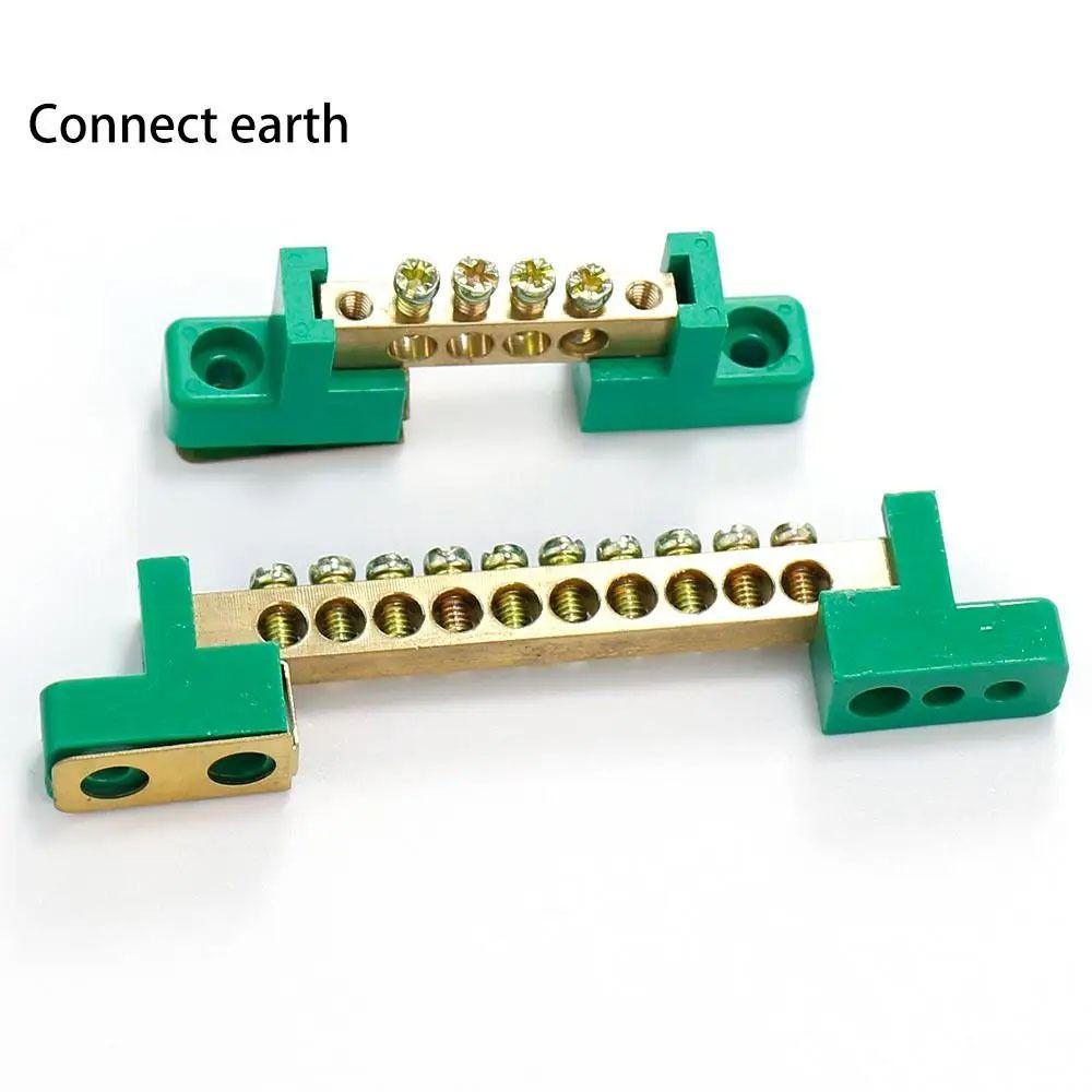 Porous Site High Bridge Type Ground Bar Copper Screw Terminal Block Bar  Transportation