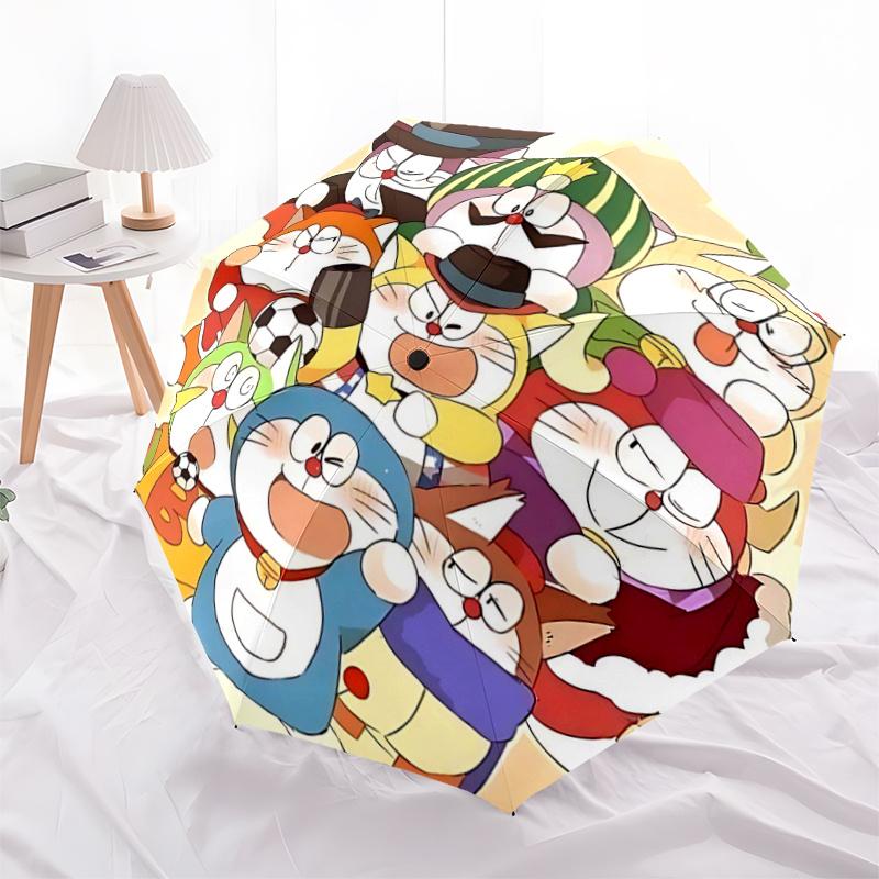 

1pc Series Pattern Automatic Cartoon Practical Umbrella is Fashionable and Good-Looking, a Portable 3-Fold Umbrella, Suitable for Travel and Daily Use
