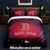 Boston Red Sox Design Bed Beddengoed Set 1 Dekbedovertrek + 2 Kussenslopen Zacht Ademend Huishoudelijk Beddengoed