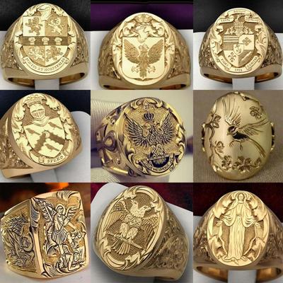 Inel comemorativ mitologie greacă antică: Bijuterii de Aur în Stil European și American