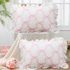 BUYNOW 1pc 2pcs/set Pink Bow White Lace Pillowcase Cute College Style Bow Pillow Decor GirlsApartment Bedroom Bed Sofa Decor
