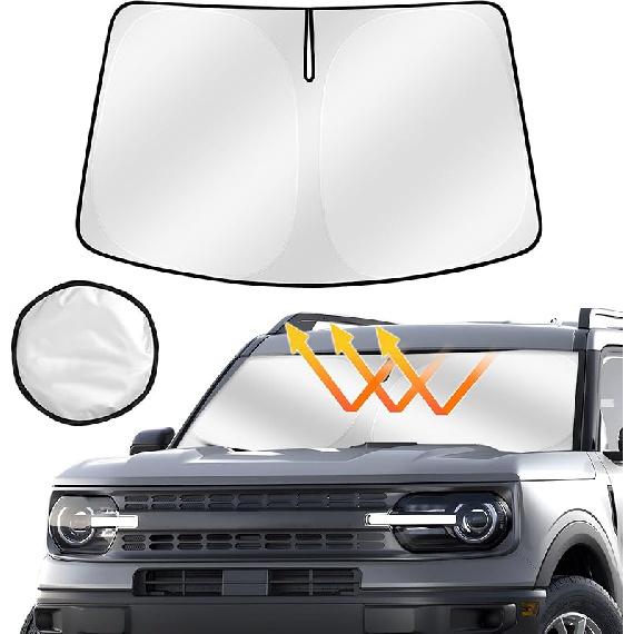 Windshield Sun Shade For Toyota Tundra -2024 2025, Upgraded Nano Material Front Window Shade Cover For Tundra -2025, Foldable Sunshade Tundra