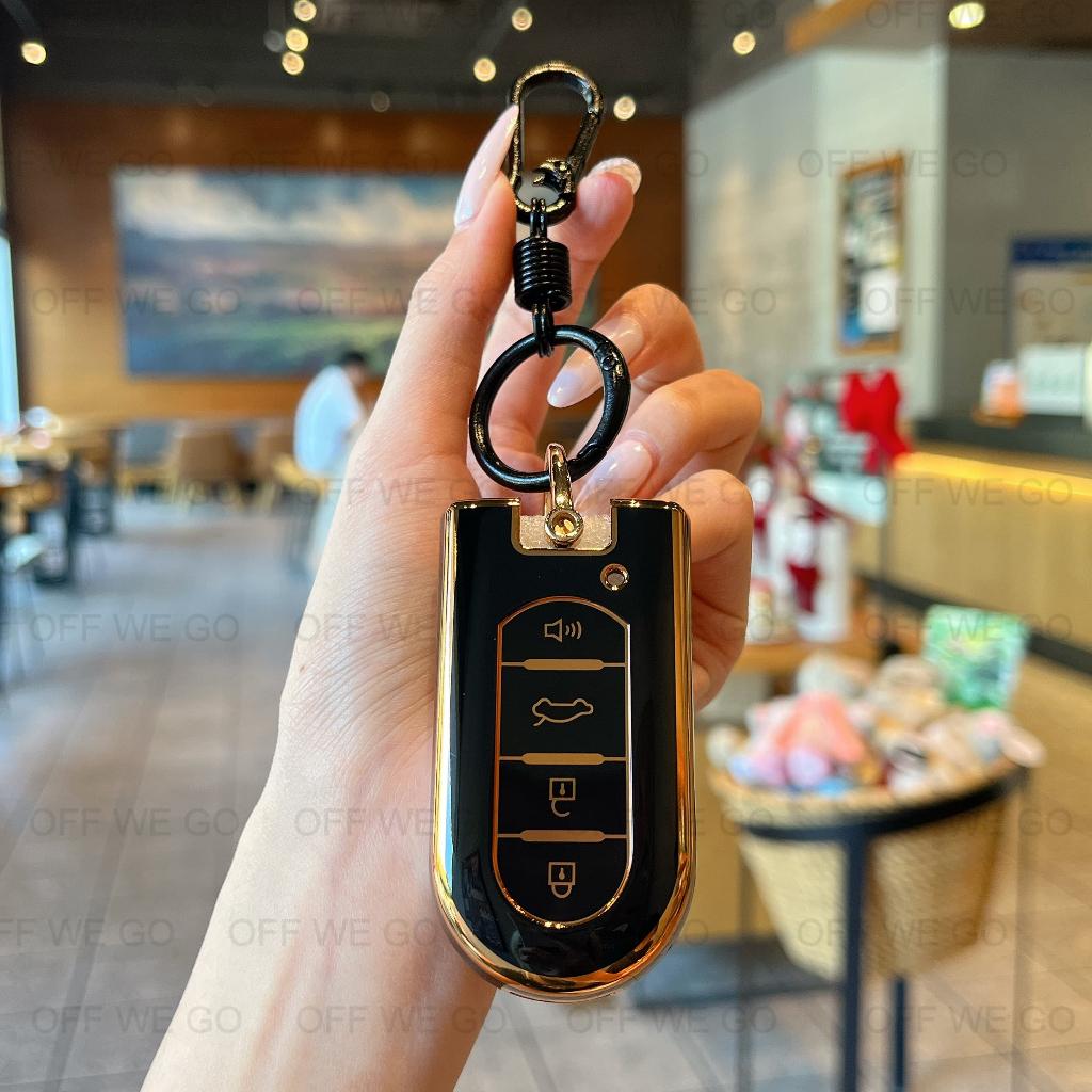 OFF WE GO TPU Car Key For Perodua Myvi Gen3/Bezza/Axia/Aruz Car Key Fob Cover Case with Keychain