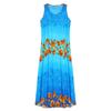 Sleeveless Silk Cotton Dress for Middle-Aged Mothers - Slim Fit, Large Size, Beach Dress for Summer