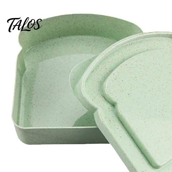Portable Lunch Box for Kids Sandwich Containers, Toast Shape Box, Food Storage Case Personalized Accessory Outdoor Picnic, Keeper Bread Container