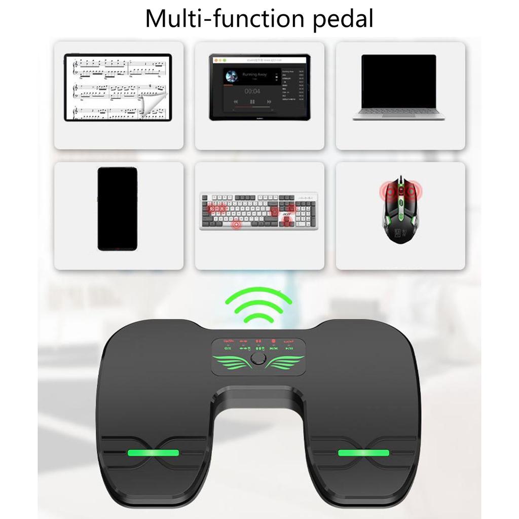 Multifunctional Silent Music Page Turner Pedal Rechargeable Wireless Page Turner Portable Foot Pedal Page Turner