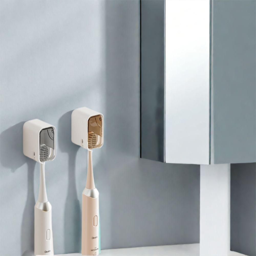 3Pcs Wall Mounted Toothbrush Holder Punch Free Tooth Brush Rack Toothbrush Storage Box Bathroom