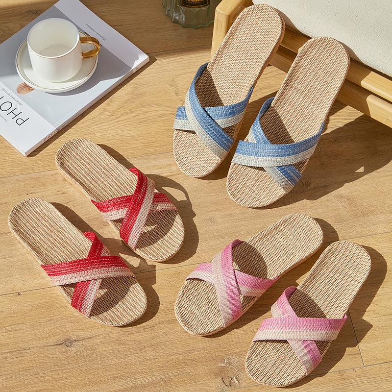 Women's & Men's Non-Slip Wear-Resistant Linen Slippers for All Seasons