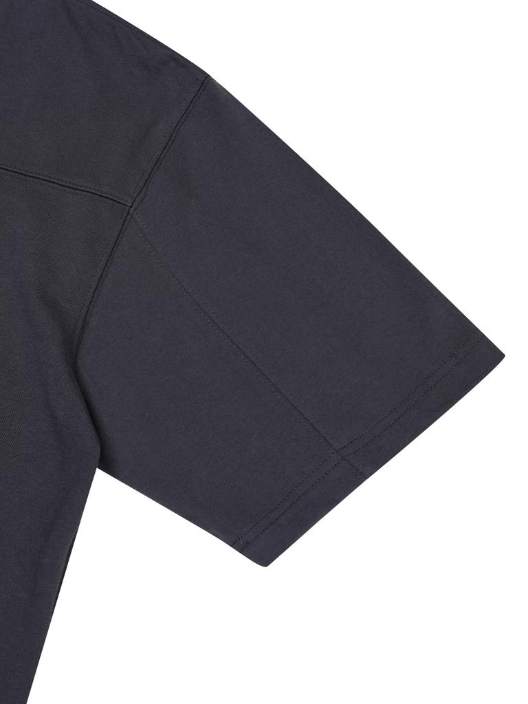 PSSHOPPER Original Logo High-Density Back Cut Short Sleeve T-Shirt [Navy]