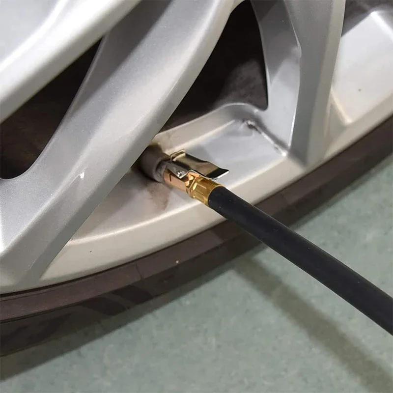 Portable Inflatable Pump Connector Car Tire Air Chuck Compressor Tire Inflator Tire Chuck with Barb Connector for Hose Repair