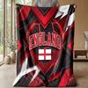 England Football Printed Flannel Blanket Skin Friendly Warm Decorative Throw for Indoor Couch Bed Daily Use