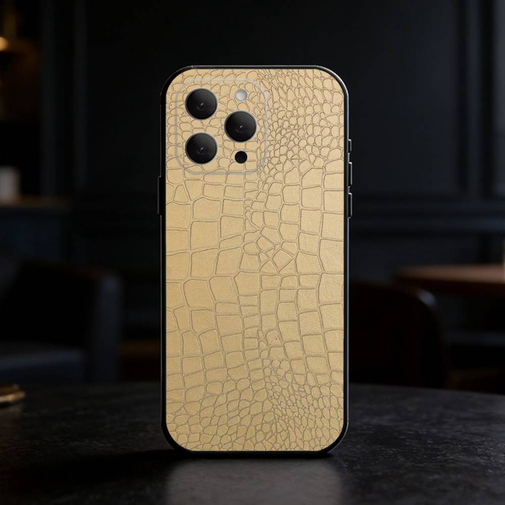 

Crocodile Skin Phone Case For iPhone 17,16,15,14,13,12,11 Plus,Pro,Max,Mini Silicone black Soft Cover iPhone14
