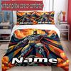 3pcs Duvet Cover Set (1*Duvet Cover + 2*Pillowcase, Without Core), Custom Name Batman Pattern Bedding Set, Home Bedroom Decor Gift