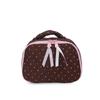 Damen Gepunktete Kosmetiktasche Etui Baumwolle Stepppunkt Muster Aufbewahrung Make-up Tasche Reise Toilettenartikel Tasche