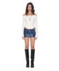 Too Much Tax Cowgirl Printed Skirt Pants Blue