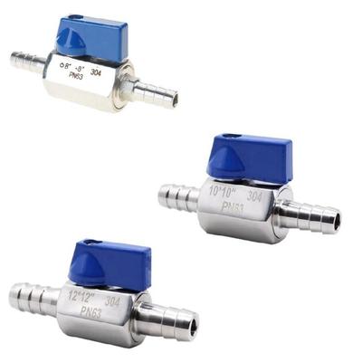 Sturdy Stainless Steel Shut Off Valves Barb for Water Gas Oil Fuels Systems In Industrial and Garden Applications