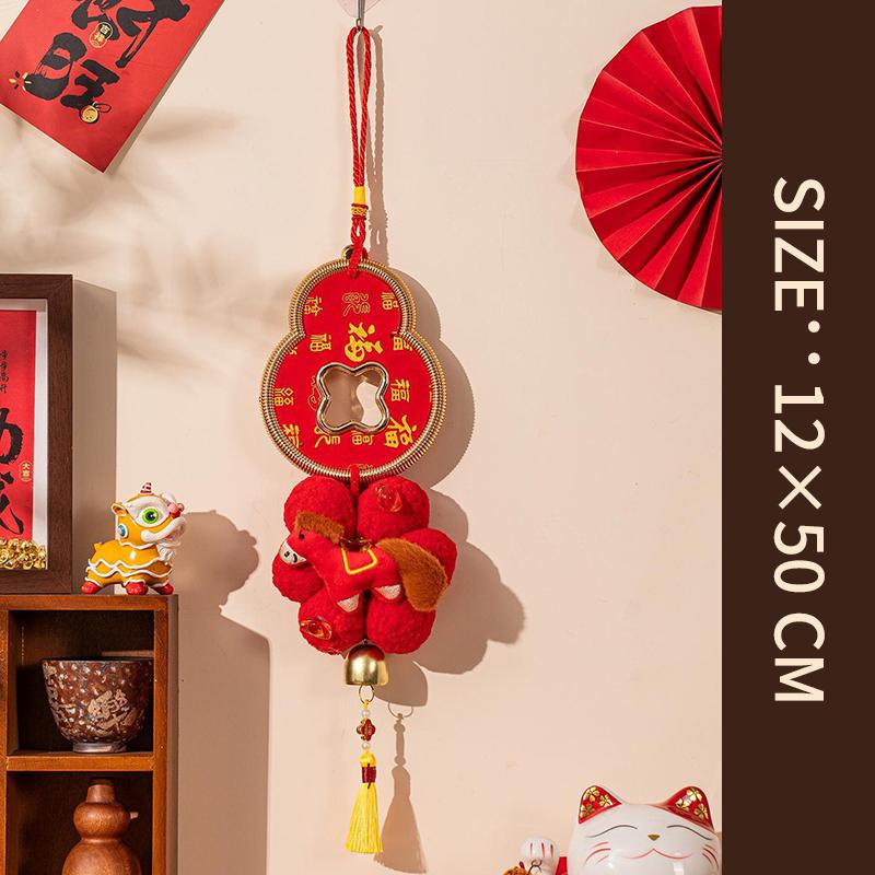 Year of Horse Hanging Ornament with Tassel Chinese New Year 2026 Door Hanging Ornaments Spring Festival Party Pendant