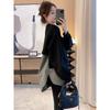 Women's Crew Neck Long Sleeve Fake Two Piece Sweatshirt Loose Fit Plus Size Streetwear Color Block Patchwork Casual Fall Pullover Top