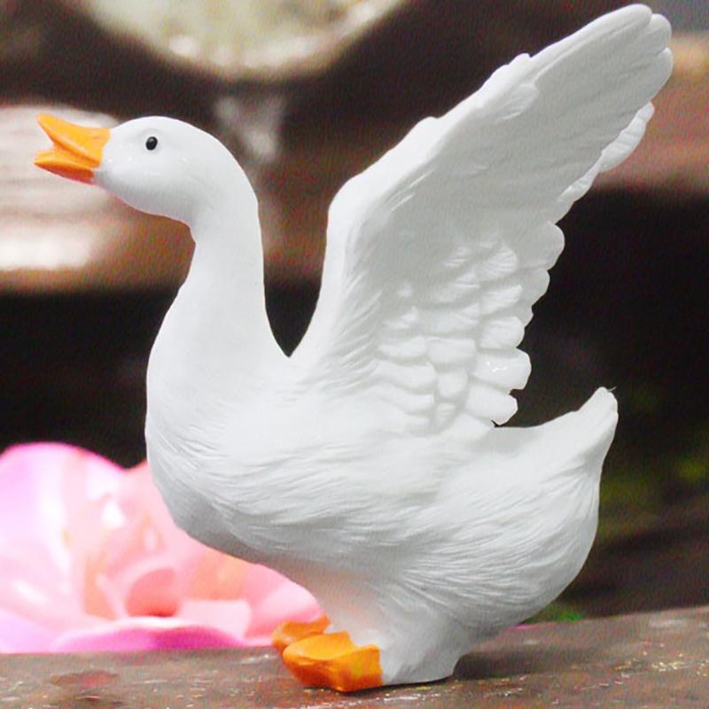 Hartsanka Skulpturer 3-delars Set, Utomhus Trädgårdsdekor Statyer För Damm Uteplats Gräsmatta, Mini Anka Figurer Hemprydnader Dekor