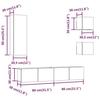 VidaXL Ensemble de meubles TV 5 pcs Gris béton Bois d'ingénierie 3114441