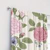 2pc Vintage floral rose curtains   polyester fabric   machine washable   suitable for bedroom living room decoration