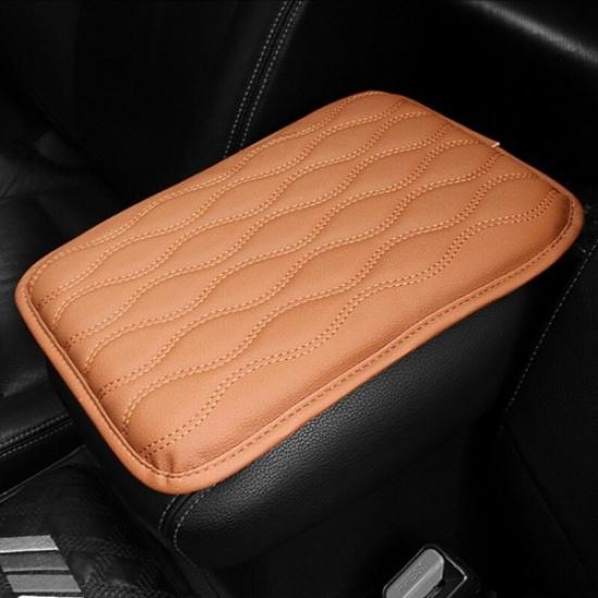 Universal Car Armrest Pad Cover Center Console Seat Box PU Leather Cushion Mat