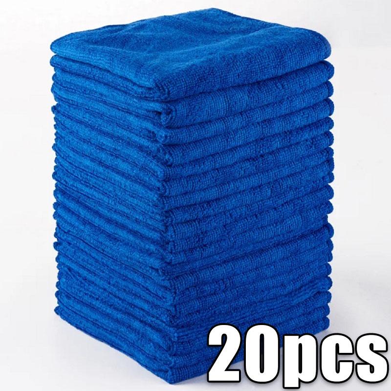 10/200PCS Microfiber Car Cleaning Towels Super Absorbent Car Drying Cloth Household Car Care Detailing Hemming Towel Duster Rags