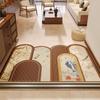 New Chinese Style PVC Leather Doormat Waterproof Stain Resistant Non Slip Entrance Floor Mat Customizable