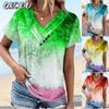 Bluse e Camicie Casual da Donna alla Moda con Scollo a V e Maniche Corte