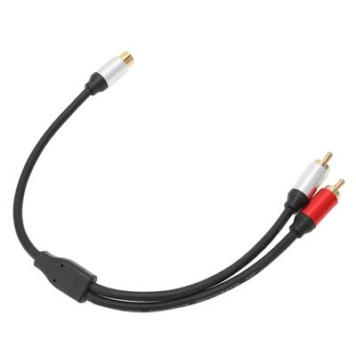 Kabel 1RCA samice na 2RCA samec 1 samice na 2 samce Y rozbočovací prodlužovací kabel pro TV subwoofer