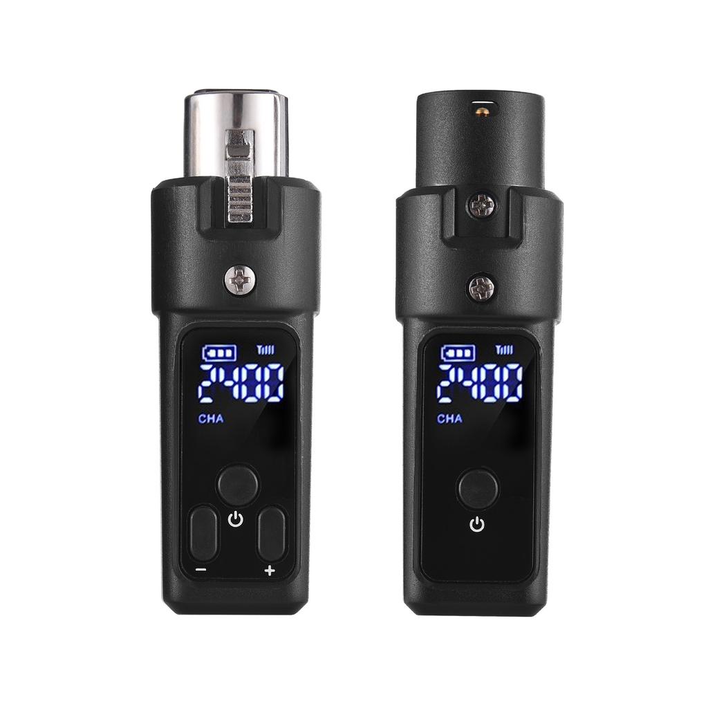 2.4G Microphone Wireless Xlr Transmitter and Receiver Rechargeable Wireless Mic System for Dynamic Coil Microphones