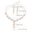 2025 Rhinestone Wheat Ear Necklace & Earrings Bridal Wedding Jewelry Set