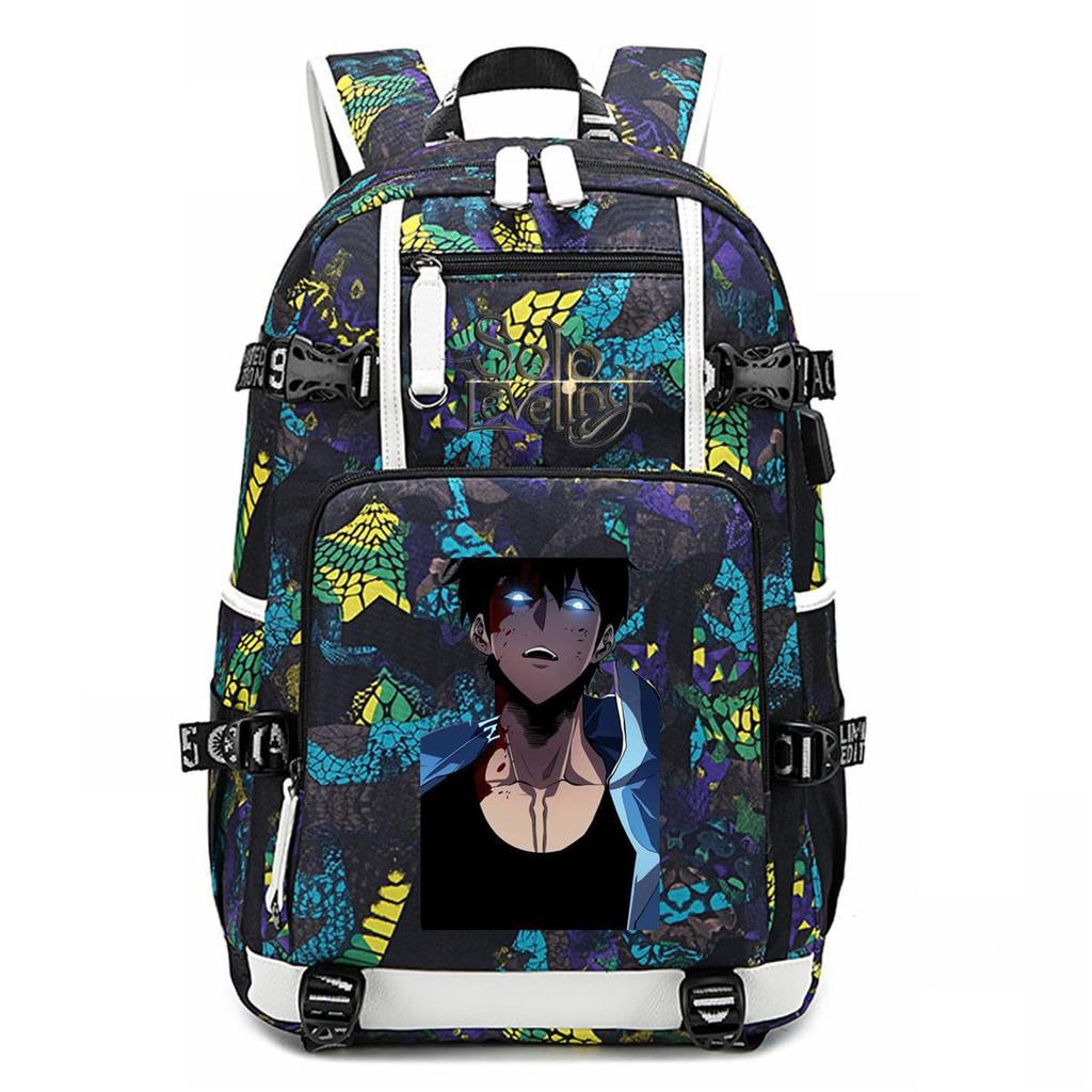 I Alone Upgraded The Animation Periphery Outdoor Travel Bag Large Capacity Multi-Function With Usb Backpack