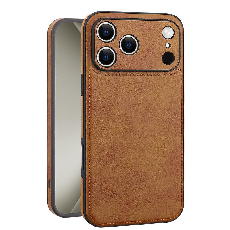 Pour iPhone 17 16 15 14 13 12 11 Pro Max Plus Coque Luxe Cuir Souple Arrière Protection Objectif Bord Couverture Complète