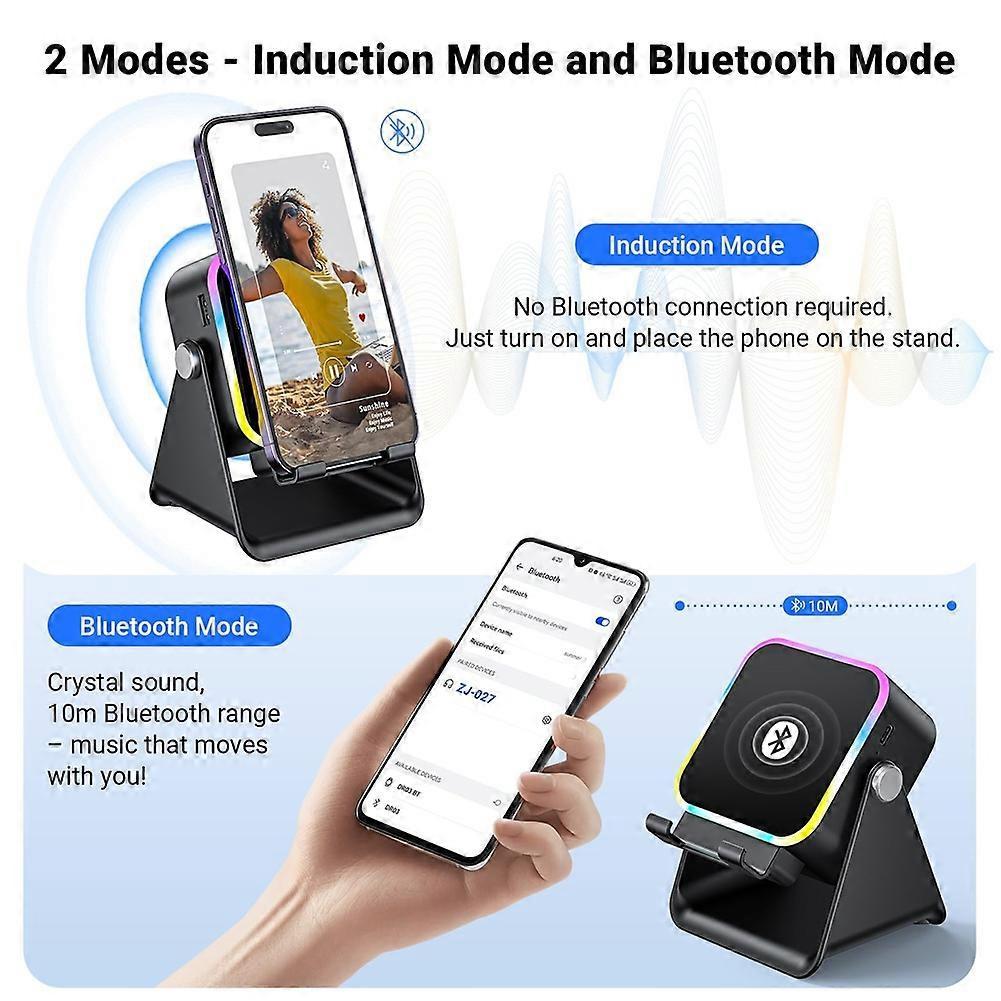 Induktionslautsprecher mit Telefonständer 5 in 1 Kabelloses Induktions-Bluetooth-Audio, Geburtstagsgeschenke für mich