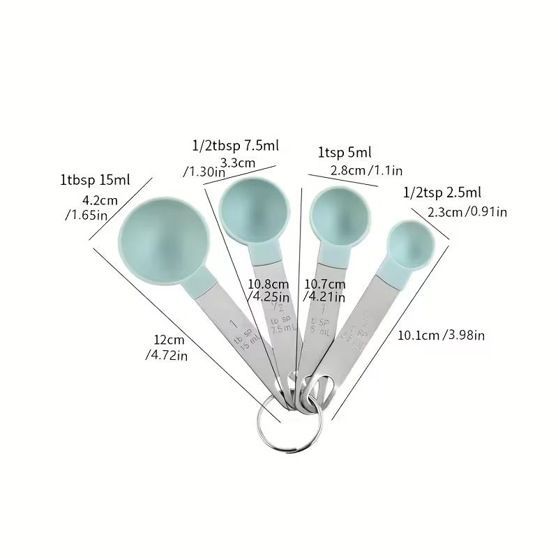 4/8Pcs Measuring Tools Kitchen Measuring Spoons Teaspoon Sugar Scoop Cake Baking Flour Measuring Cups Kitchen Measuring Spoons