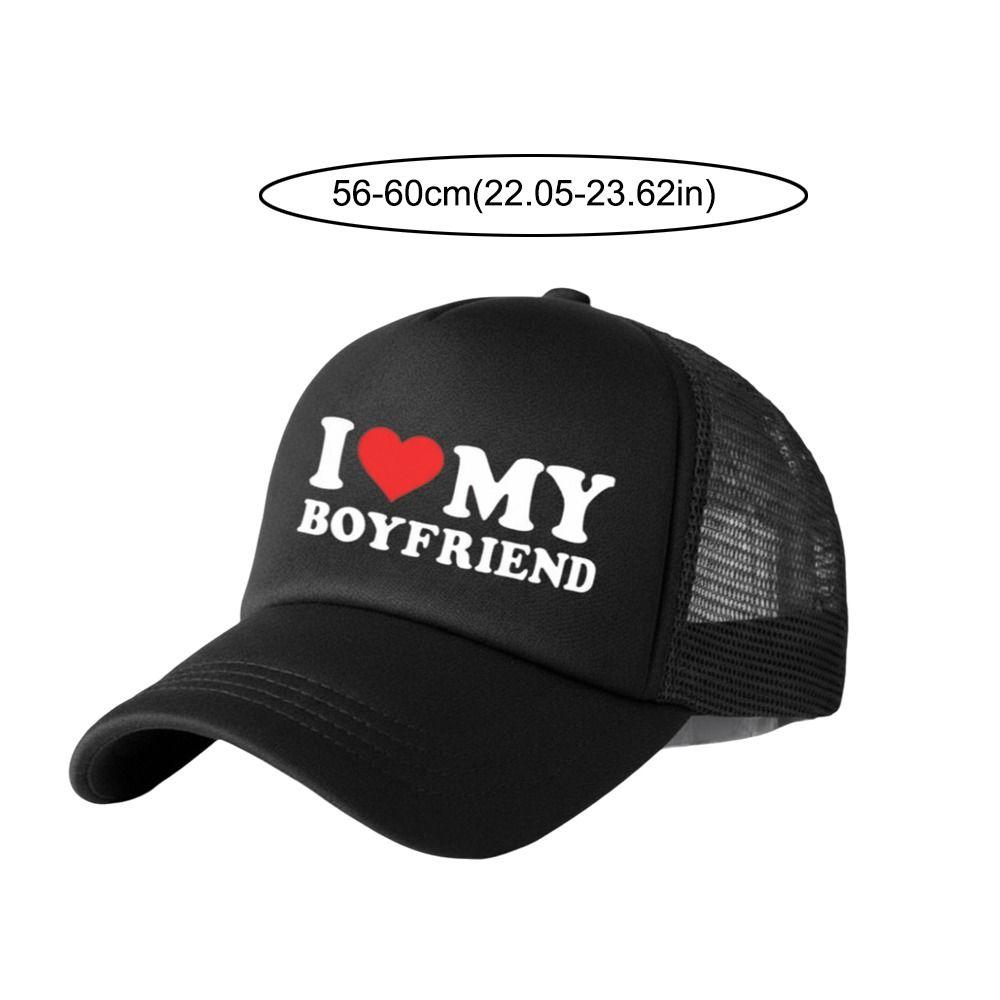 Letter Printing Mesh Baseball Cap Adjustable Breathable Boyfriend Girlfriend Couple Hats Hip-hop Snapback Cap