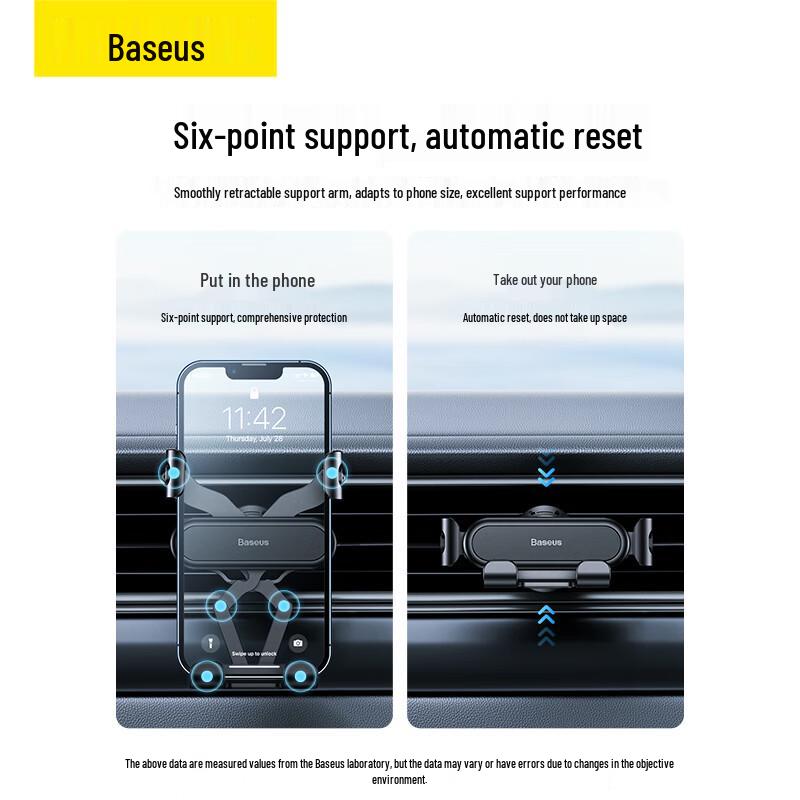 Baseus Suport Gravity pentru Telefon pentru Gura de Ventilație Auto