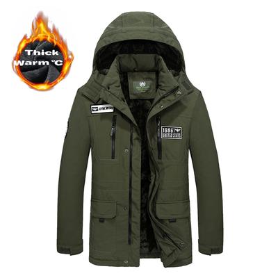Clothing Jackets Business Long Thick Coat Men Solid Parka Fashion Overcoat Outerwear Warm