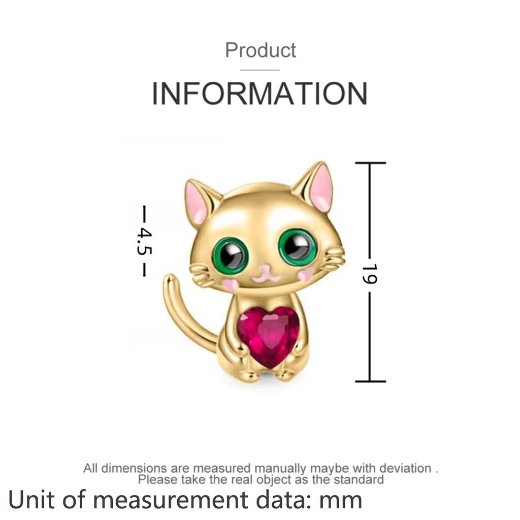 New Copper Lion Black Cat Cow Leopard Snake Owl Charm Bead Fit For Original Bracelet Necklace Diy Women'S Boutique Jewelry