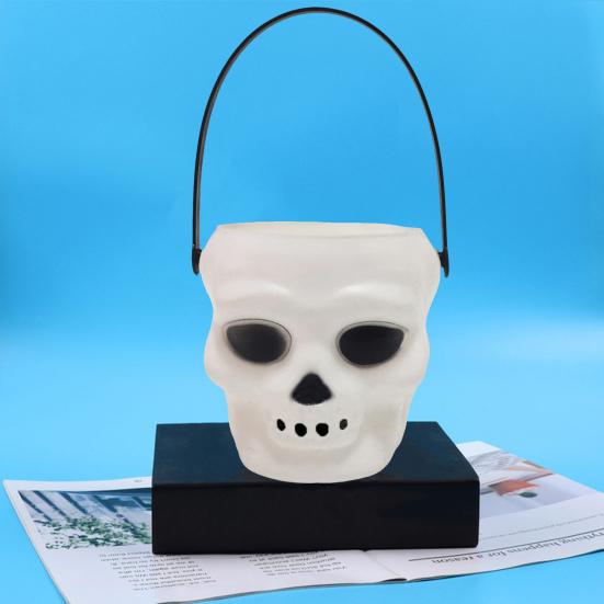 2Pcs Halloween Candy Buckets Witch Cauldron Ghost Pumpkin Skull Bucket Trick or Treat Candy Bowl Party Supplies Home Decoration