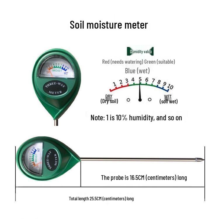 Gardening Soil Moisture Hygrometer for Plants & Flowers